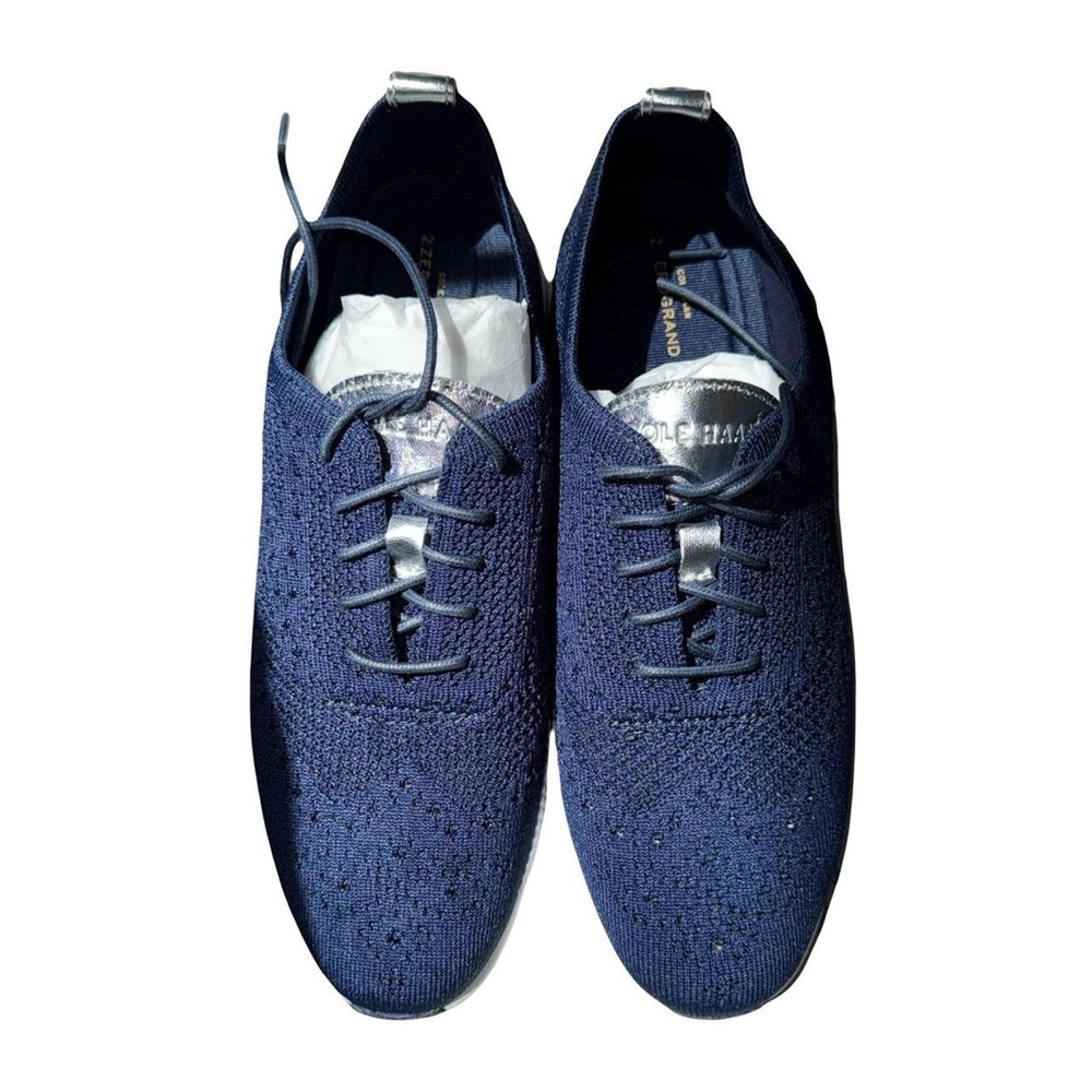 Cole Haan unisex  Blue Knit Sneakers